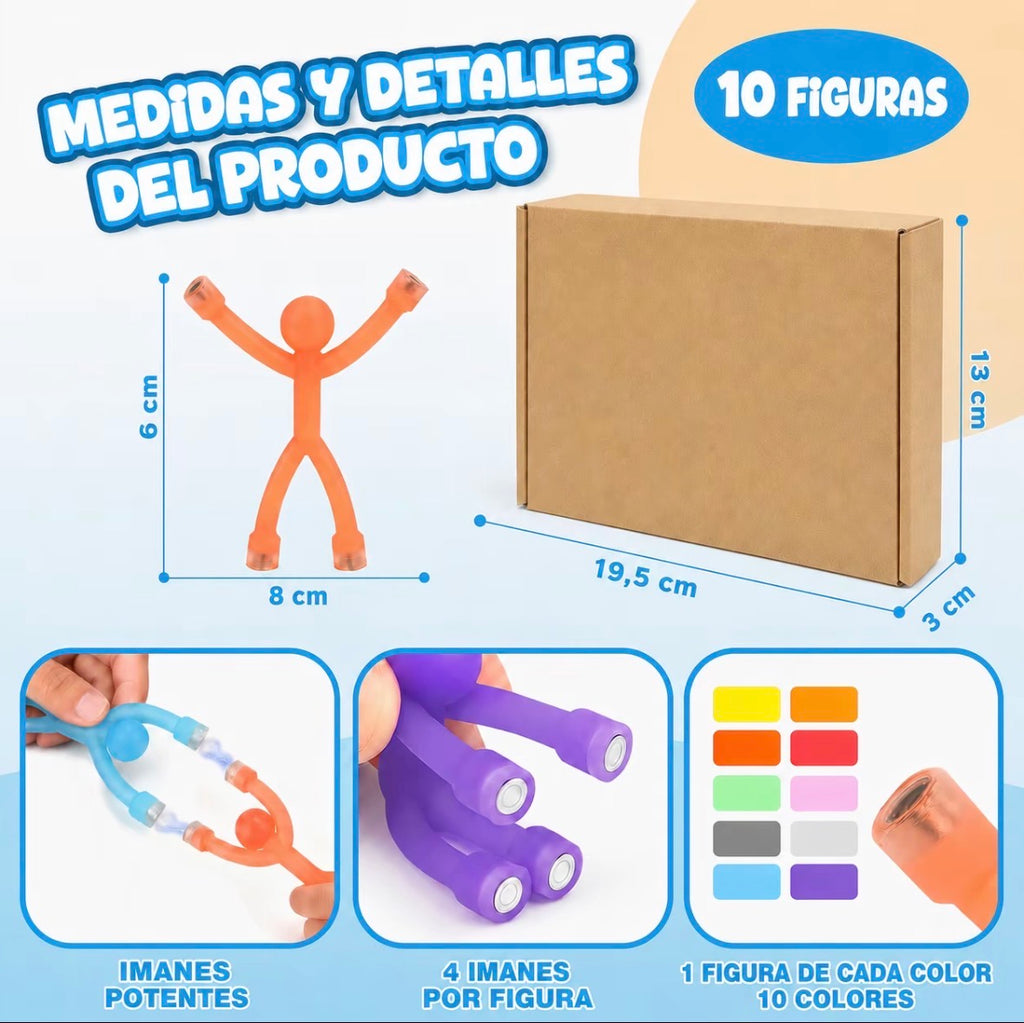Figuras Magnéticas FlexiFun – Pack 10 Colores