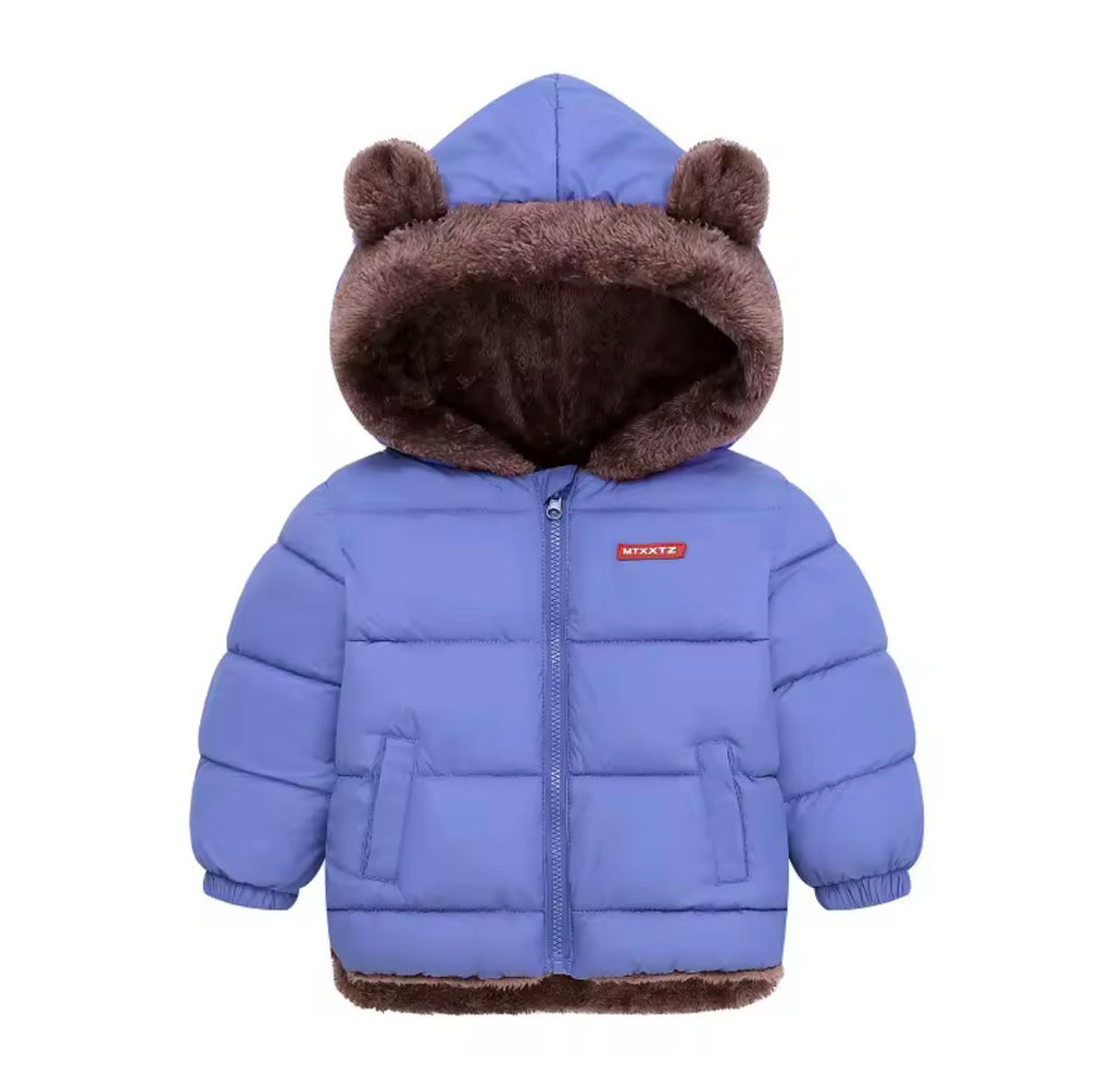 Chaqueta de Invierno Infantil Acolchada con Capucha – Cálida y Suave