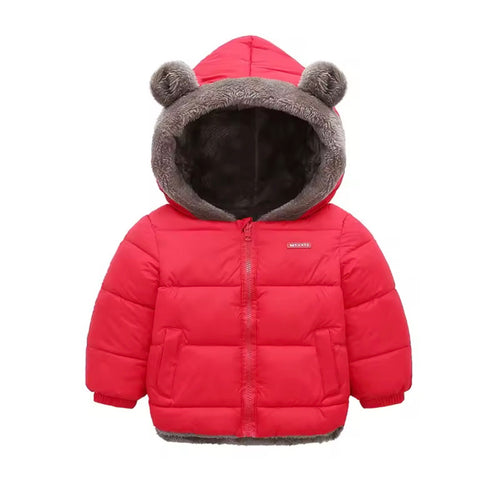 Chaqueta de Invierno Infantil Acolchada con Capucha – Cálida y Suave