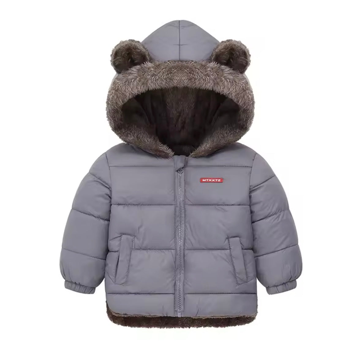 Chaqueta de Invierno Infantil Acolchada con Capucha – Cálida y Suave