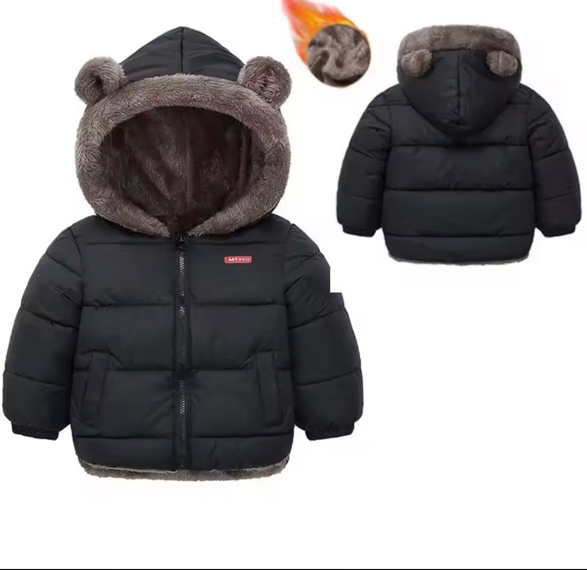 Chaqueta de Invierno Infantil Acolchada con Capucha – Cálida y Suave