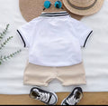 Conjunto Infantil de Verano con Polo y Shorts – Osito Bordado