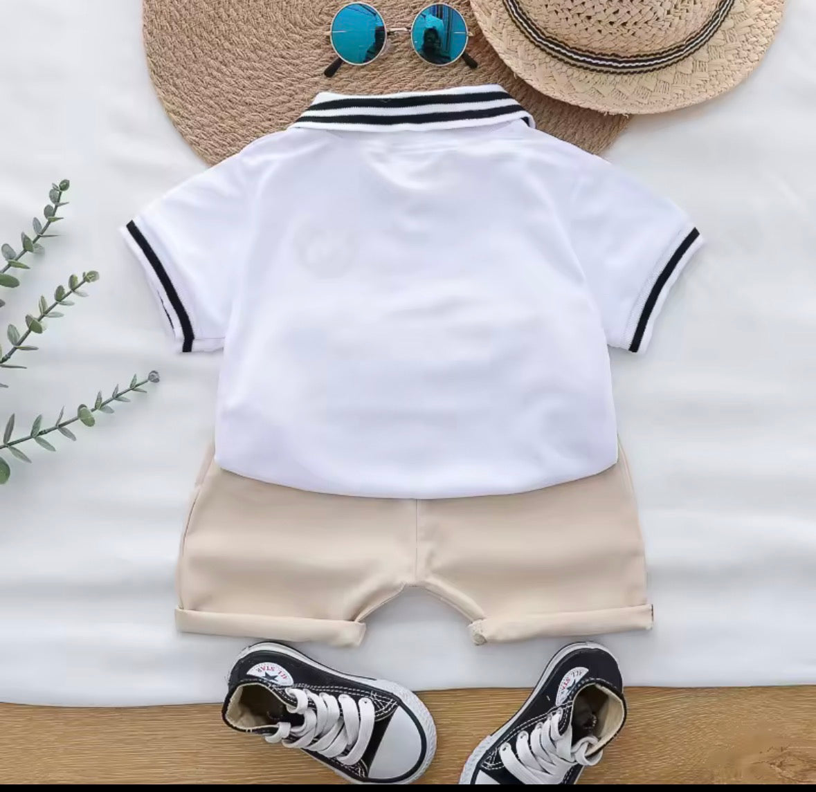 Conjunto Infantil de Verano con Polo y Shorts – Osito Bordado